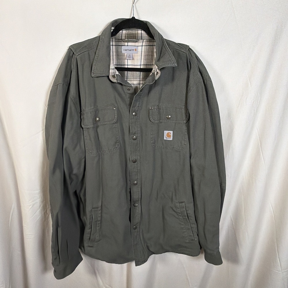 Carhartt Mens XL Flannel Lined Cotton Work Jacket‎ Barn Chore Coat